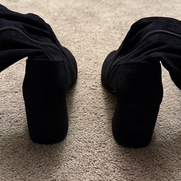 Steve Madden Osana Black Suede Over the Knee Boots Size 7.5 - Picture 8 of 16